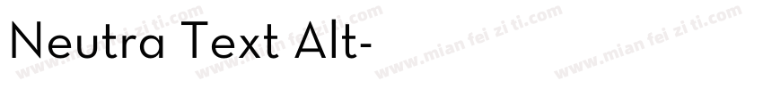 Neutra Text Alt字体转换